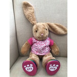 Build A Bear BAB Rabbit Pink/White Sequin Top & Glittery Shoes 15"
